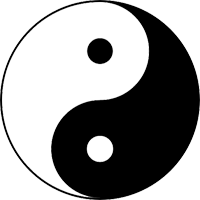 chinesisches Symbol für die Harmonie von Yin und Yang